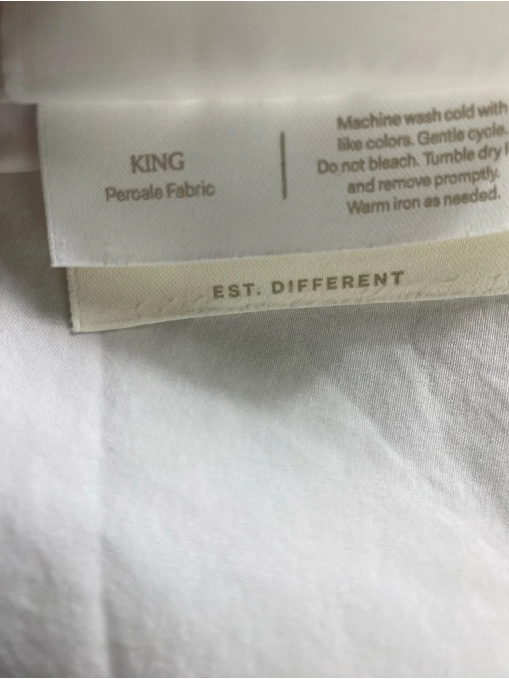 Boll & Branch King Flat Sheet Organic cotton White